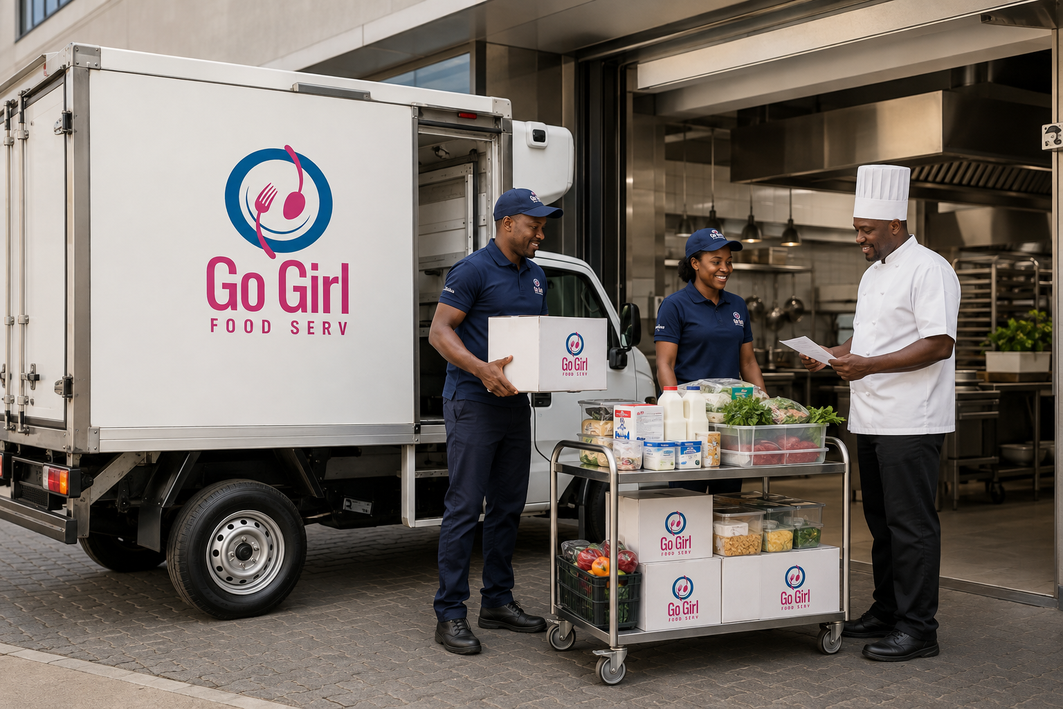 Go Girl FoodServ delivery to a hotel or restaurant kitchen