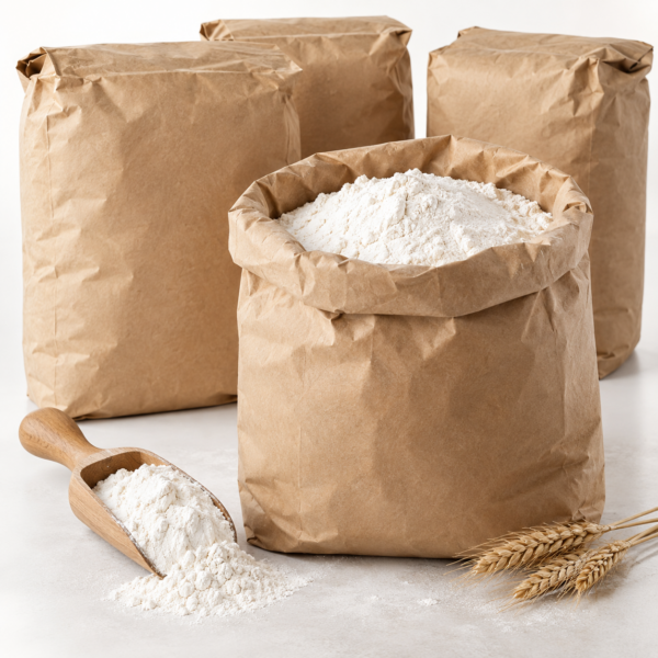 Bulk White Wheat Flour Sacks