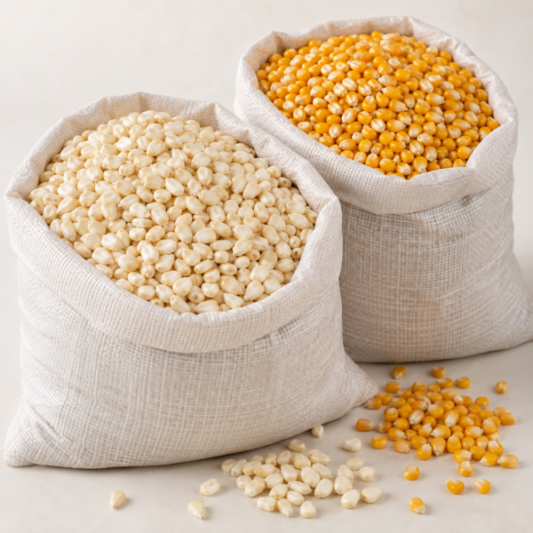 Bulk white and yellow maize grain supply